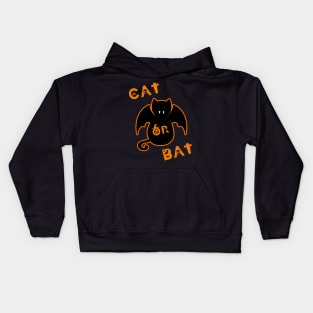 unny Gifts for Halloween Cat or Bat Kids Hoodie